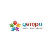 Yempo logo with colorful arrow-shaped people icons and tagline “your employees offshore.